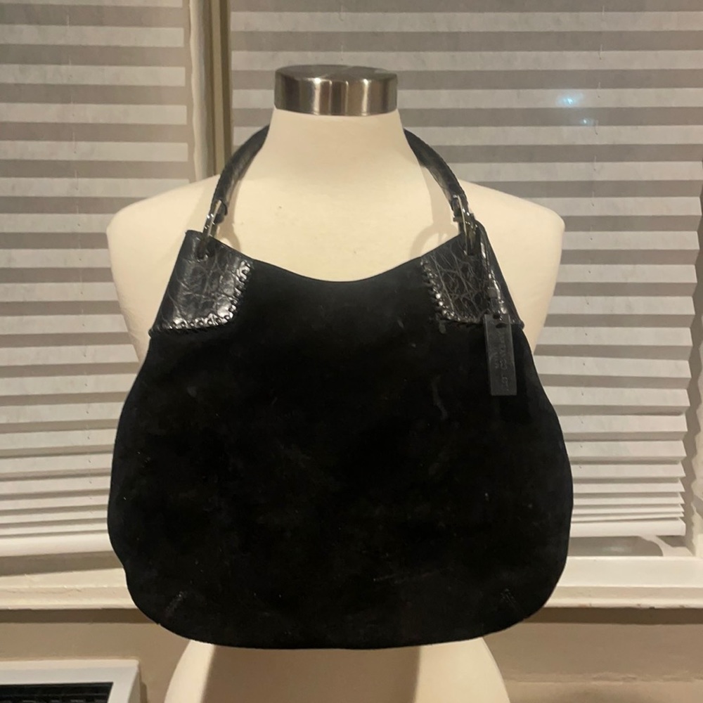 Gianfranco Lotti Firenze Black Suade with Leather Trim